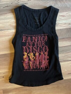 Panic! At The Disco Black Graphic Tank Top